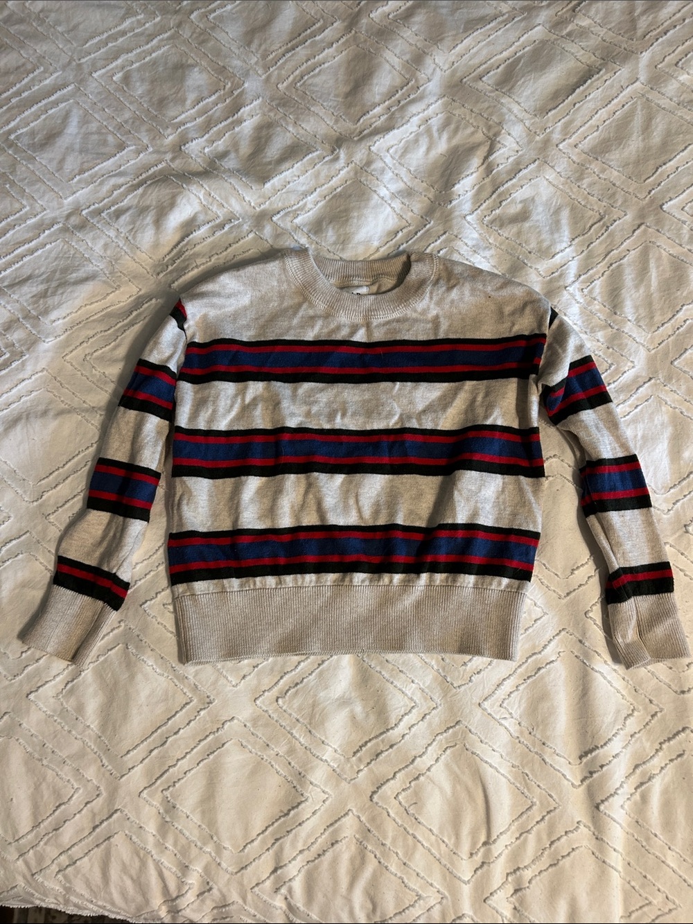 GAP Kids Cream Sweater with Navy Logo